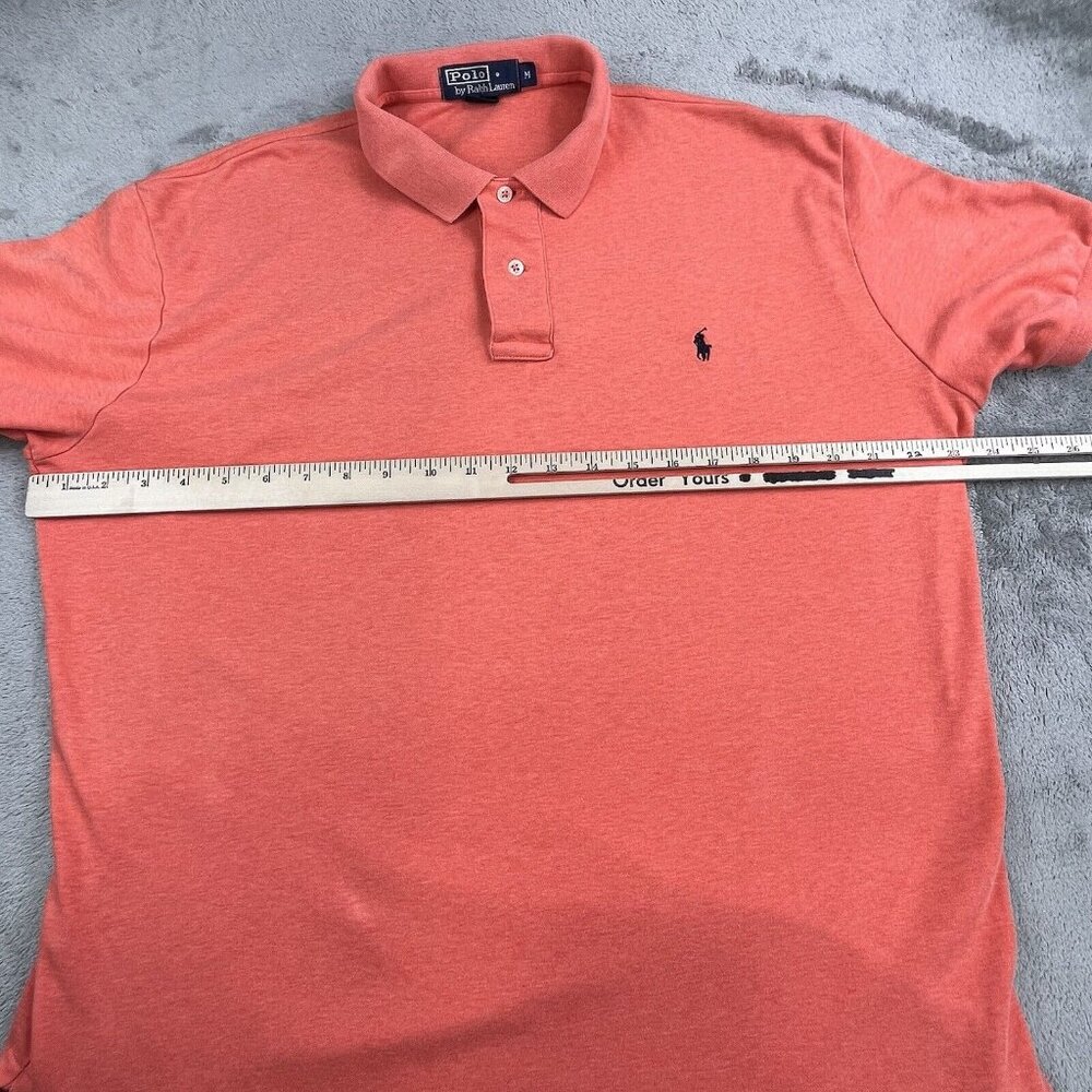 VTG Polo Ralph Lauren Men's M Salmon Orange Short Sleeve Shirt Casual Golf Wear - Picture 4 of 10